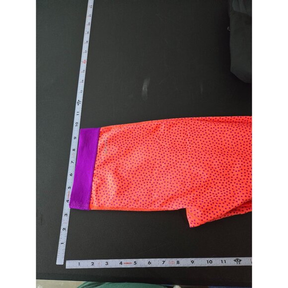 Nike Pro Girls Orange and Purple Polka Dot Leggings Size Large Active Athletic - Picture 7 of 12
